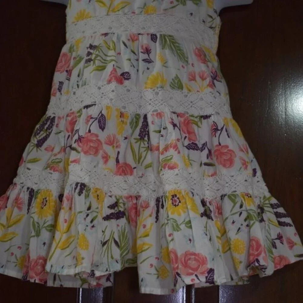Little Girls Sun Dress Size 2T Floral Summer Sleeveless